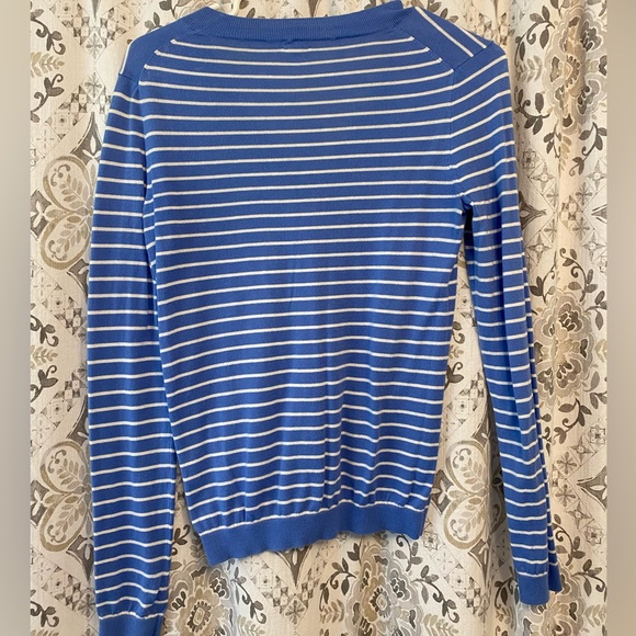 J. Crew striped blue lightweight sweater - Picture 2 of 2
